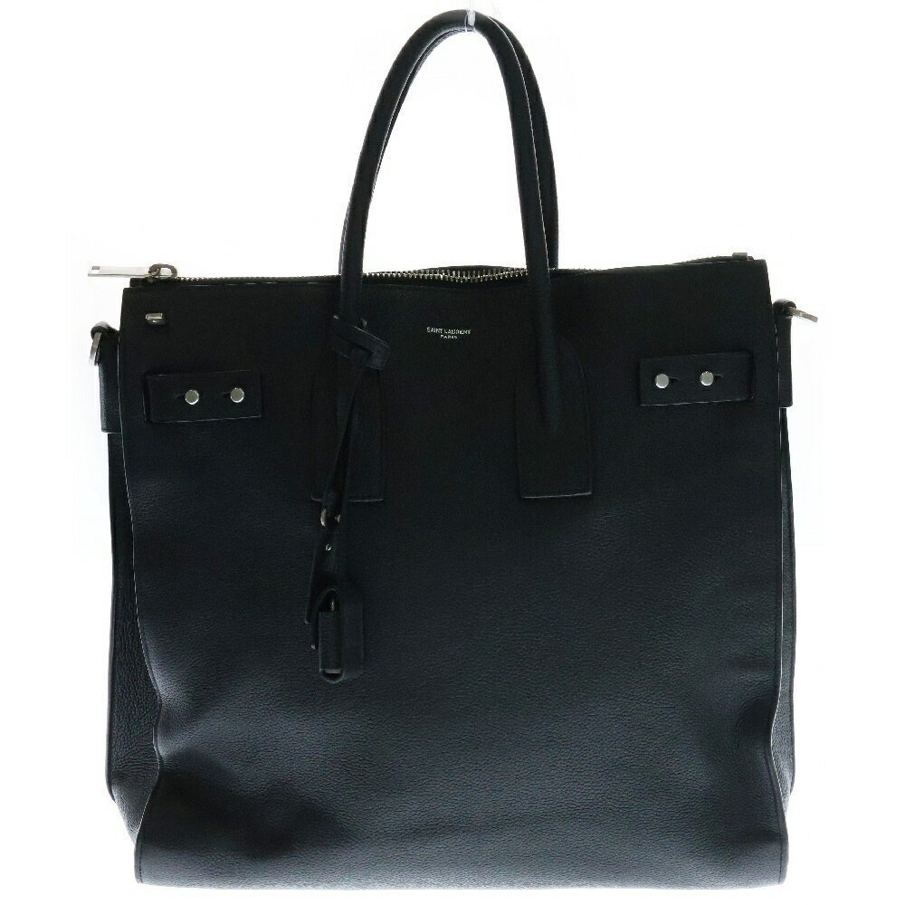 Saint Laurent Bag PARIS Souple Sac Jour Shoulder Black Tote North South - Picture 1 of 6